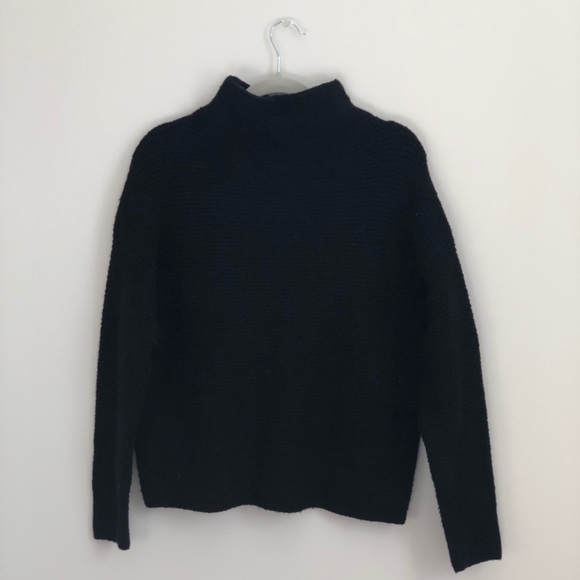 MADEWELL Waffle Knit Black Sweater - Picture 1 of 4